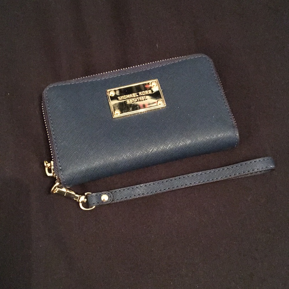 Michael Kors Navy Blue Wristlet